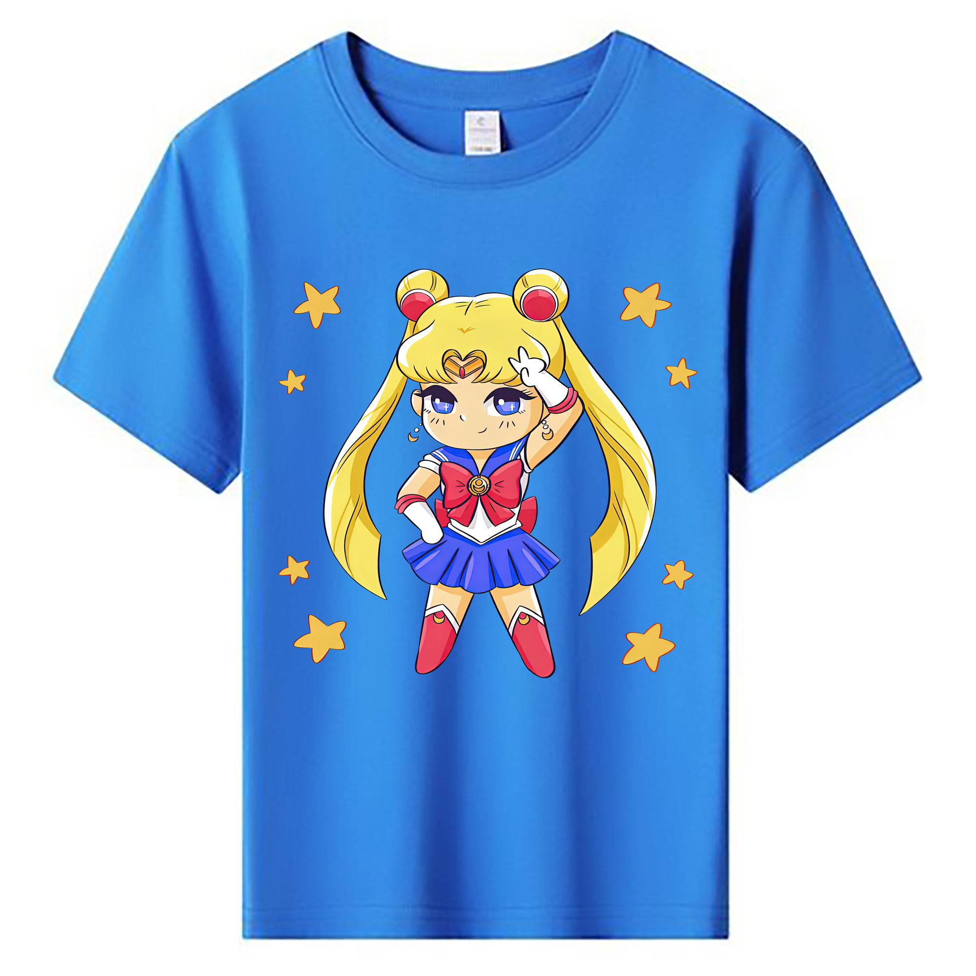 （画像用） 美少女戦士セーラームーン 月野 うさぎ つきの うさぎ Sailor Moon Tsukino Usagi 綿100％キッズTシャツ（フロントプリント）